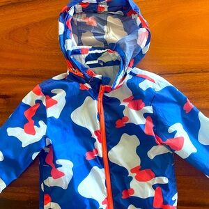 Kids camo rain jacket